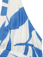 Midi Dress Blue Leaf Print Halter Neck Back Tied Backless Smocked 7745eafe-f860-4a99-b4b2-ee15698a2e58-Max-Origin Trendsi