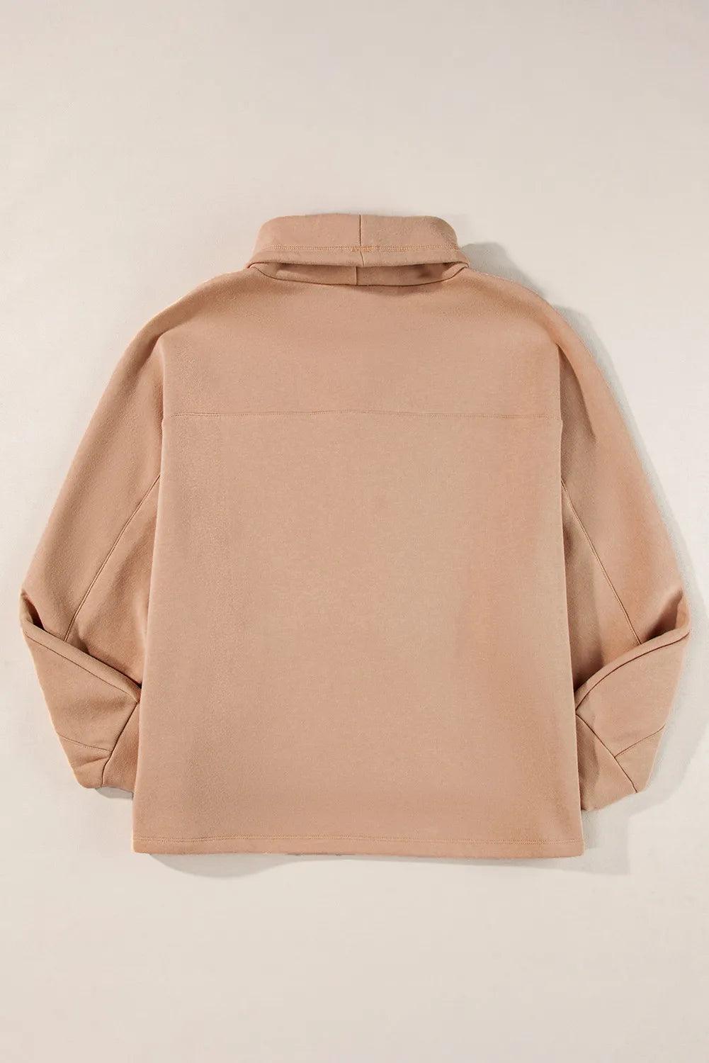 Sweatshirt Drawstring Turtleneck Long Sleeve Cotton Blend Hoodie 774876ad-8f97-439f-b735-733d373acbba-Max Trendsi