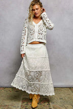 POL Crochet Cropped Cardigan Off White Womens V-Neck Long Sleeve 774cd39d-1a0e-4366-8c22-270d84dd5092-Max-Origin Trendsi