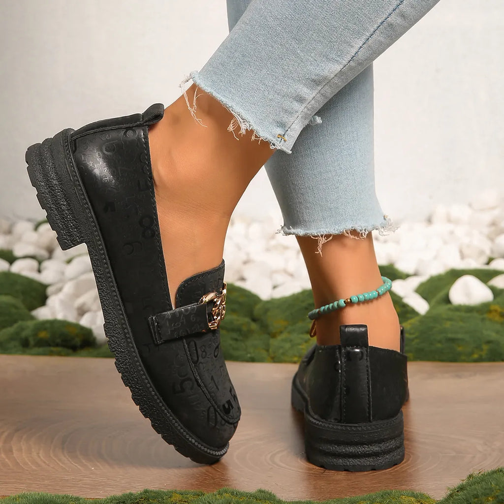 Women's Loafers Stylish Round Toe Block Heels for Comfort and Elegance Shoes 776d15c9603443e0b4c9e039c81d8d8d-Max-Origin Trendsi