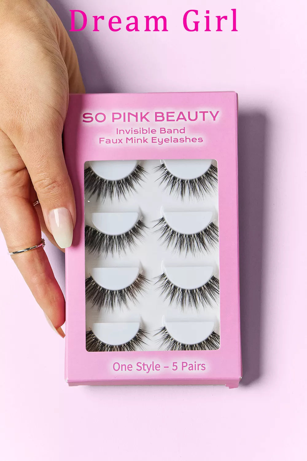 SO PINK BEAUTY Faux Mink Synthetic Eyelashes 5 Pairs Black Mix Effect Dream Girl One Size 77c20457-2286-4cab-903b-ab3807db7c3d-Max Trendsi