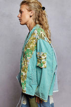 POL Button Down Floral V-Neck Long Sleeve Raw Hem Top 7852df34-e72f-4223-90a3-3073a37dc05e-Max-Origin Trendsi
