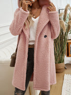 Devine Teddy Coat Pocketed Long Sleeve Hooded Buttoned Outwear 789dd537-4737-4753-af0f-76e2cbe3f1b6-Max Trendsi
