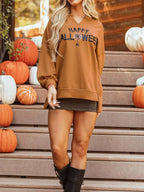 Women's Oversized Sweatshirt Happy Halloween Graphic Notched Long Sleeve Top 78bdd7da-ae2a-41a5-91a3-a06b33adcefc-Max-Origin Trendsi