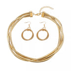 Womens Jewelry Set Multi-Layered Earrings and Necklace 18K Gold-Plated Gold onesize 78d4f8f5-ab6b-413e-ba8e-b454fb81d37f-Max-Origin Trendsi