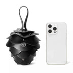Acorn-Shaped Leather Petal Decor Pouch Bag