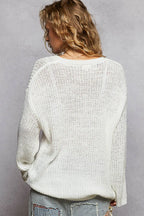 POL Oversized Knit Top Ivory V-Neck Long Sleeve Blouse 790215aa-ca01-4f65-885a-824c07e899e9-Max-Origin Trendsi