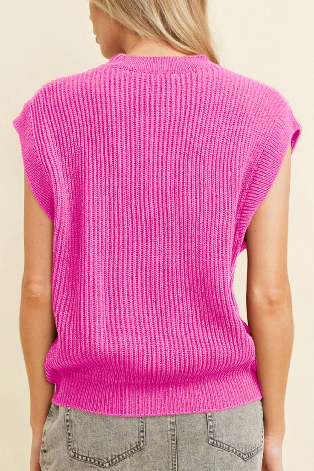 Women's Sweater Fuchsia Pink Western Horse Embroidered Round Neck Sleeveless Top 79098d6e-16e6-4504-b31a-6668c3c82da2-Max Trendsi