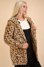 VERY J Fuzzy Leopard Jacket Long Sleeve Hooded Cotton Blend Outwear 792f5f8c-1511-45d9-ab08-50f2feb67107-Max Trendsi