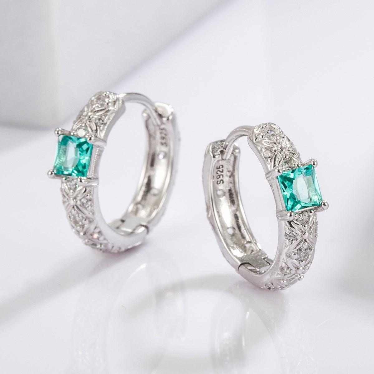 Zircon Earrings 925 Sterling Silver Inlaid Jewelry 796c07f6-ae08-4c40-9c7f-03946f8321e0-Max Trendsi