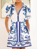 Women's Outfit Set Printed Top Puff Short Sleeve and Zip Back Skirt Sets 796e9e95-ed82-4f02-93a6-c8d8f873eabf-Max-Origin Trendsi
