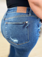 Denim Pants Judy Blue Plus Size Mid Rise Distressed Raw Hem Jeans 79717f94-fa7c-4c28-9cf5-911b3d6fcac6-Max Trendsi