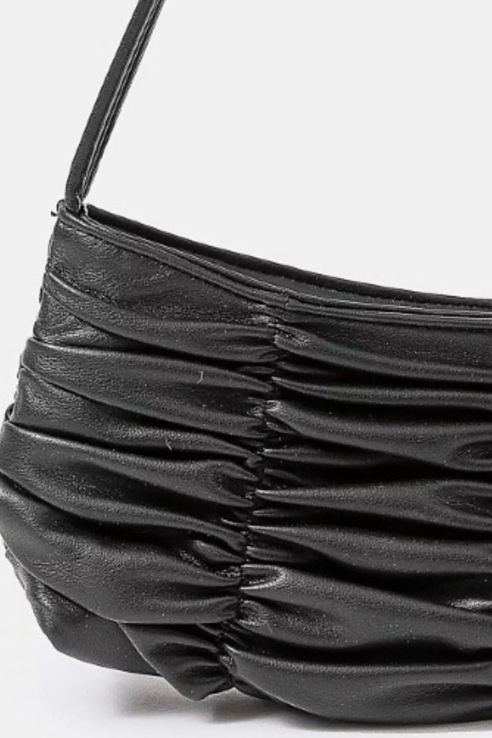 Fame Accessories Womens Shoulder Bag Black Segmented Pleated Faux Leather 79d90fce-06d8-4f3f-93ae-784121ff3b66-Max-Origin Trendsi