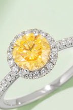 Murray Halo Ring 1 Carat Moissanite Stone 925 Sterling Silver Platinum-plated 79df0c396691474ab08fb3f5a1ed4739-Max Trendsi