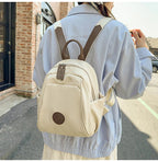 Casual Mini Nylon Backpack Bag Women's Simple Solid Casual Lightweight Schoolbags