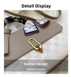 Women's Crossbody Bags Medium Checkered Flap Satchel Top Handle Handbags