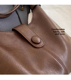 Casual Women's Shoulder Bag Buckle Closure Zipper Medium Solid Handbags