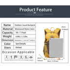 Hiking Backpack 30L Foldable Travel Daypack Lightweight Color Block Daypack