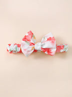 Kids Floral Print Bodysuit & Headband Set Baby Girl Outfit Romper 2pcs 0-18M