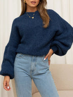 Women's Sweater Round Neck Dropped Shoulder Oversized Knit Pullover 7a5a66cdee414d909747efbcff571e2b-Max-Origin Trendsi