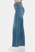 Judy Blue Straight Jeans Tummy Control Cut Raw Hem Denim Pants 7a834bf8-309b-4828-b8d1-5566220e31ff-Max Trendsi