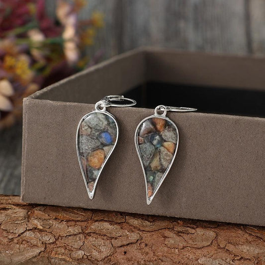 Earrings Natural Stone Dangle Multicolor Drop Earrings