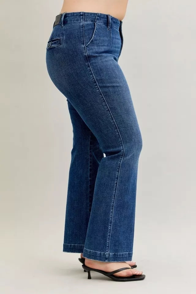 Judy Blue Bootcut Jeans Mid Rise with Welt Pockets Medium Wash Plus Sizes 7ad0a59d-a6d9-4e2d-9eec-cf0ae5cf0da7-Max-Origin Trendsi