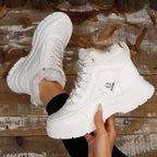 Women's Sneaker Boots High-Top Platform Chunky with Lace-Up Fluff Shoes 7b06db014fb14844a645fa97e2b6801d-Max-Origin Trendsi
