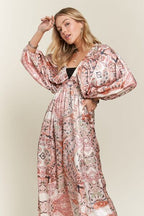 ADORA Midi Dress Printed V-Neck Batwing Long Sleeve 7b2f801e-3158-4d29-8c8a-d6a0caeb5dd5-Min Trendsi