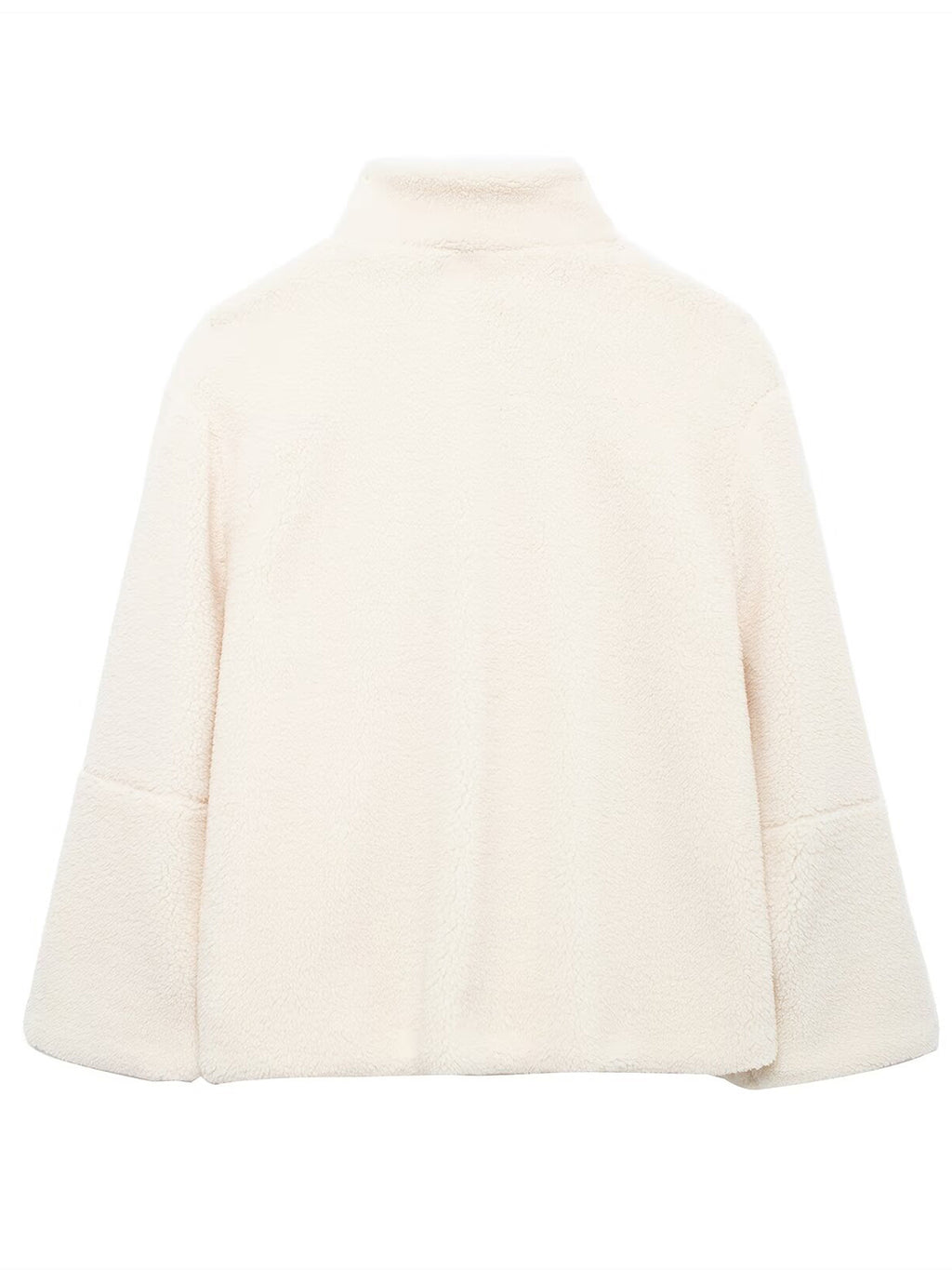 Turtleneck Plush Jacket Women Zip Up Long Sleeve Outer Double Pockets Coat 7b3abc07-8a1e-45e7-b892-3bc278181d2f-Max Trendsi