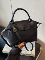 Compact Mini Nylon Top Handle Crossbody Bag – One Size, Imported, 9.8 Inches Length