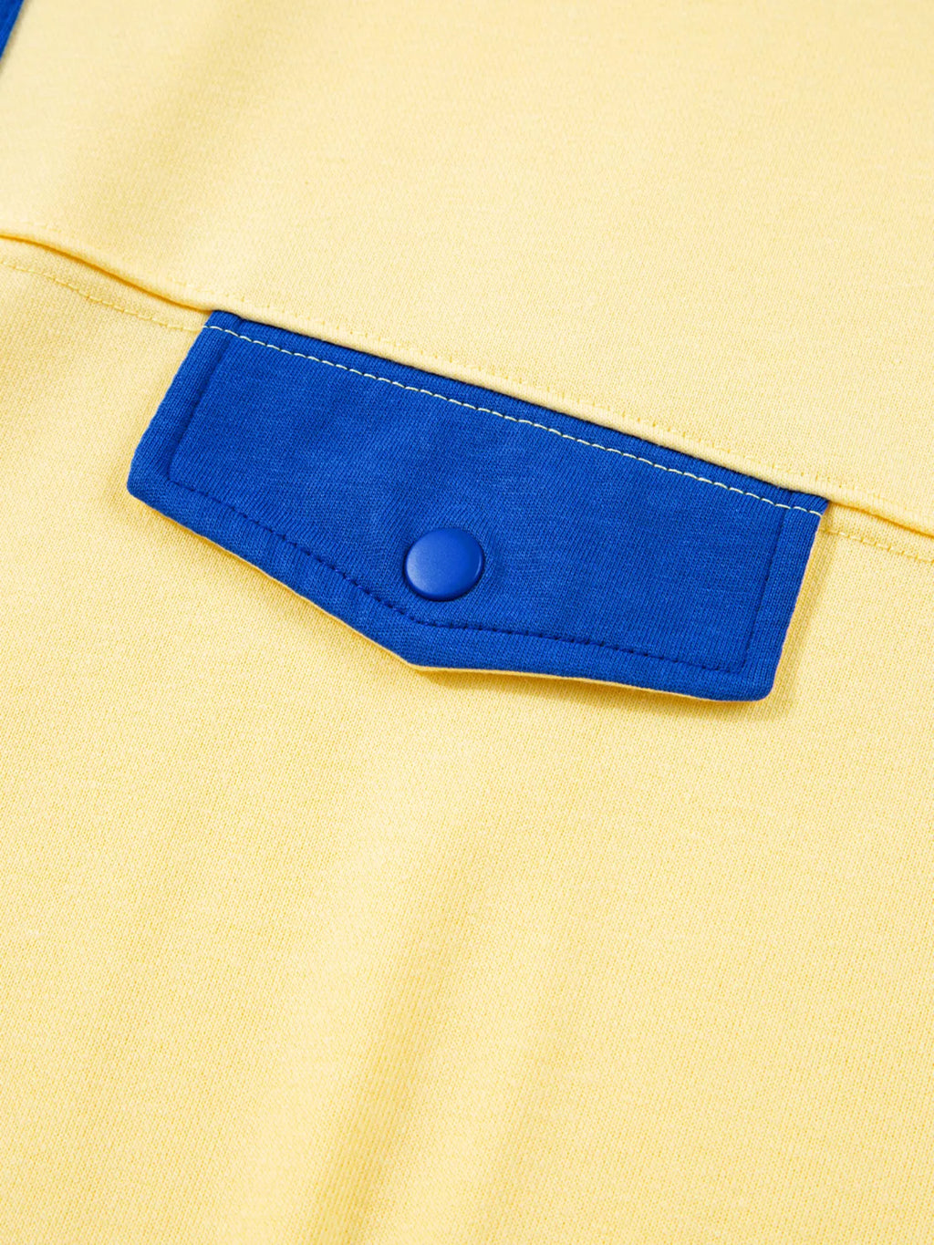 Women's Casual Set Color Yellow Block Patchwork Half Button Top and Shorts 2pcs 7b92019c9b73425888cebd3a0ba40260-Max-Origin Trendsi