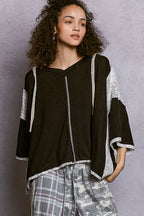 POL Womens Hoodie Top Black Short Sleeve with Lace Detail 7bbe601e-29cf-4c83-81e9-2e60b1e4450a-Max-Origin Trendsi