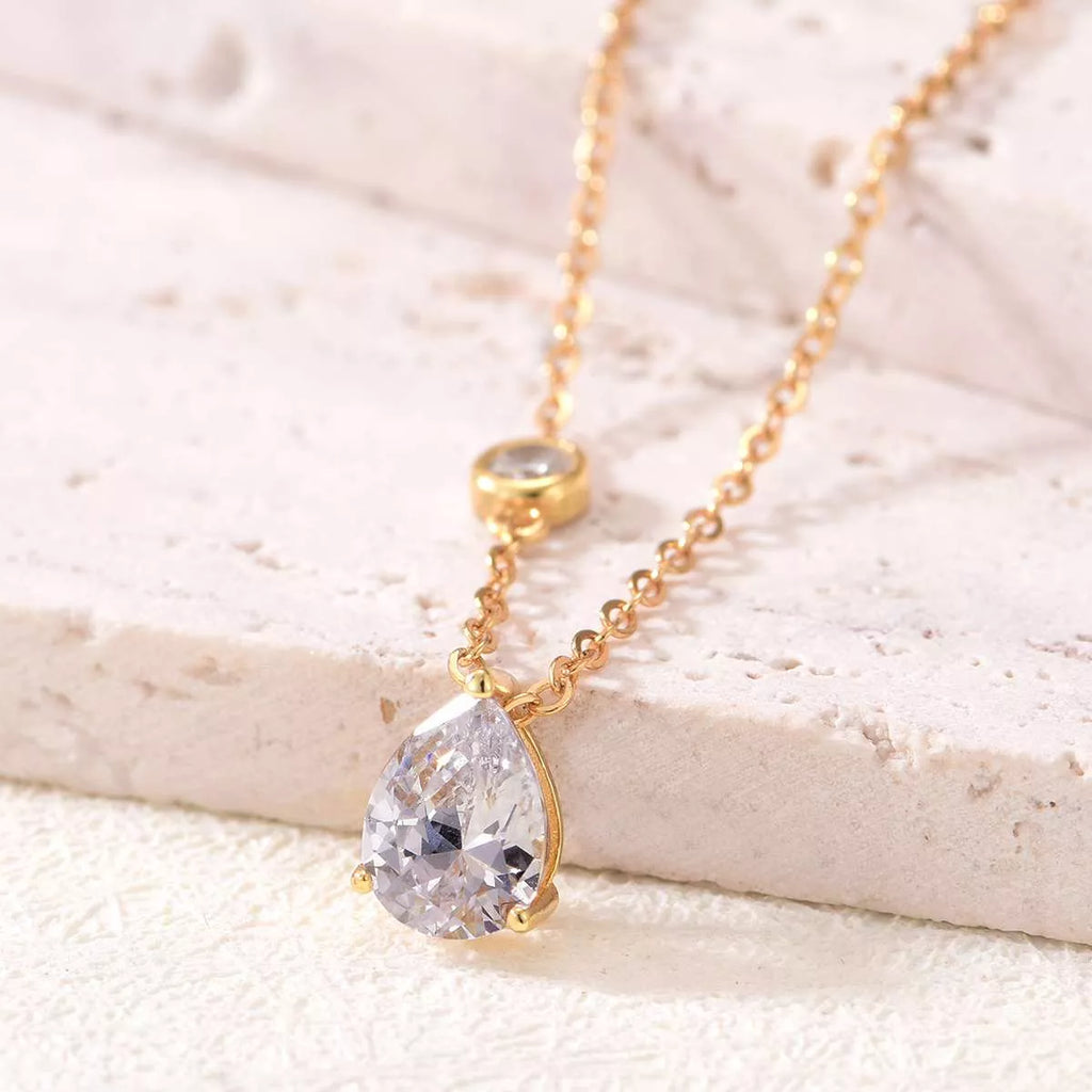 1.25 Carat Moissanite Teardrop Necklace 925 Sterling Silver 18K Gold-Plated 7bc0b4b8-2a59-4dae-bd65-bb9435a67694-Max-Origin Trendsi