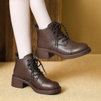 Women's Ankle Boots Pu Leather Round Toe Block Mid Heels Shoes 7bdb926390344ceca8f05cfdf2ab9a4f-Max-Origin Trendsi