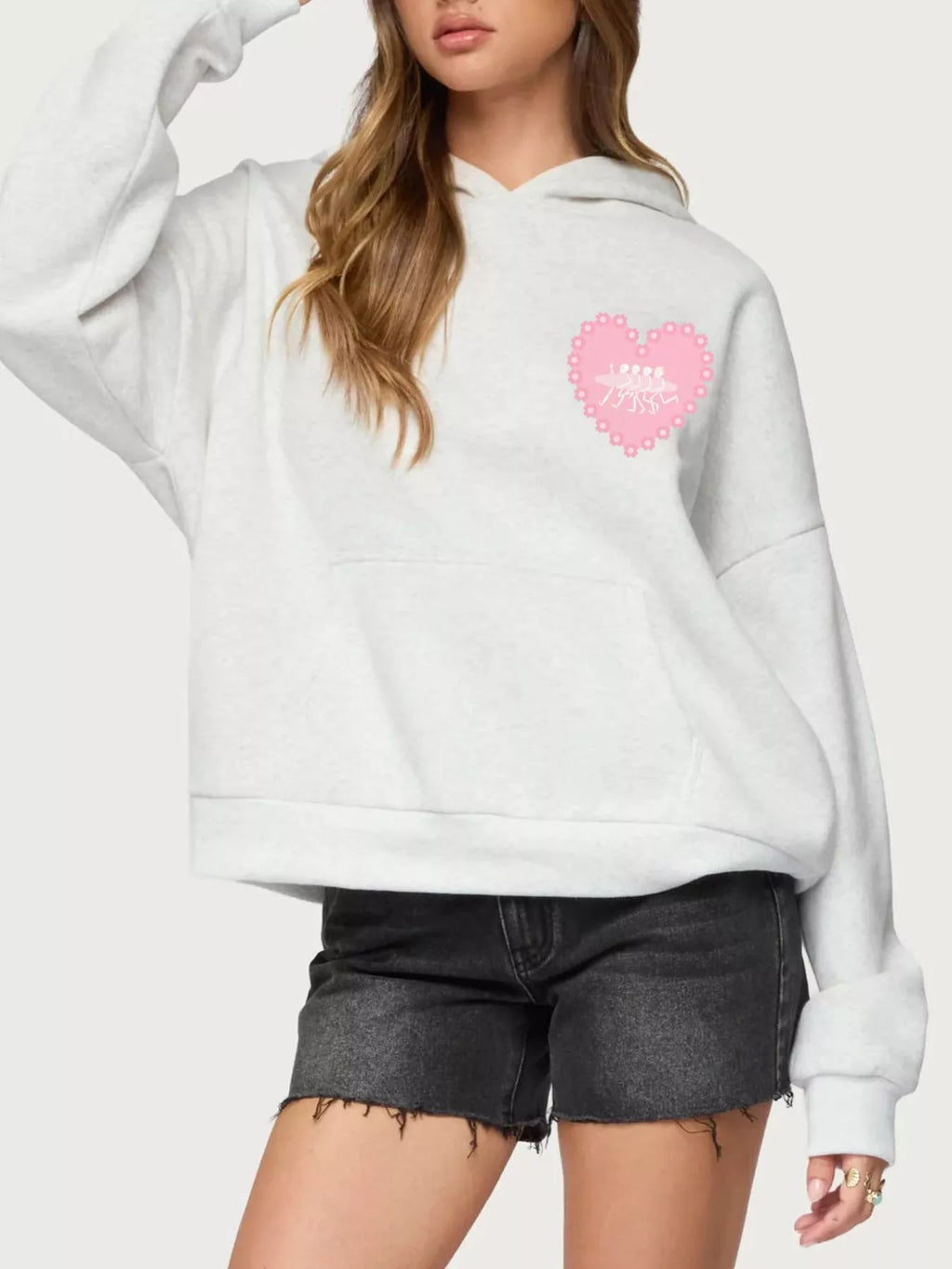 Women's Hoodie with Kangaroo Pocket Drop Shoulder Graphic Long Sleeve Love 7bdfe8d1-e6aa-4e89-83dc-1ac16208e7a9-Max-Origin Trendsi