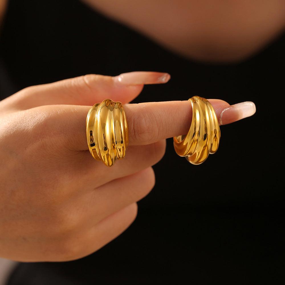 Open Ring 18K Gold-Plated Titanium Steel 7c495a01-0d25-4438-9827-a2be76d68032-Max Trendsi