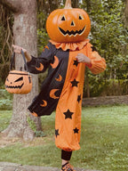 Halloween Jumpsuit Two-Tone Star & Moon Print Orange Zipper Overall Tangerine 7c4ba8c6-d82a-4e79-a8ad-ea822e252ced-Max-Origin Trendsi
