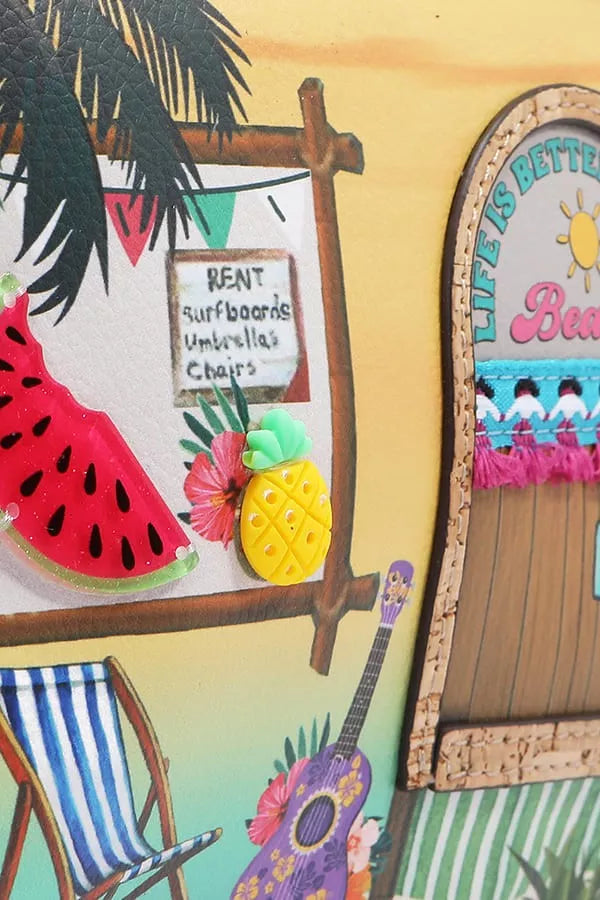 Nicole Lee USA Women's Shoulder Bag Sun and Sand Zipper Handbag 7c50a2c74feb495ab68835c8cbc03f83-Max-Origin Trendsi