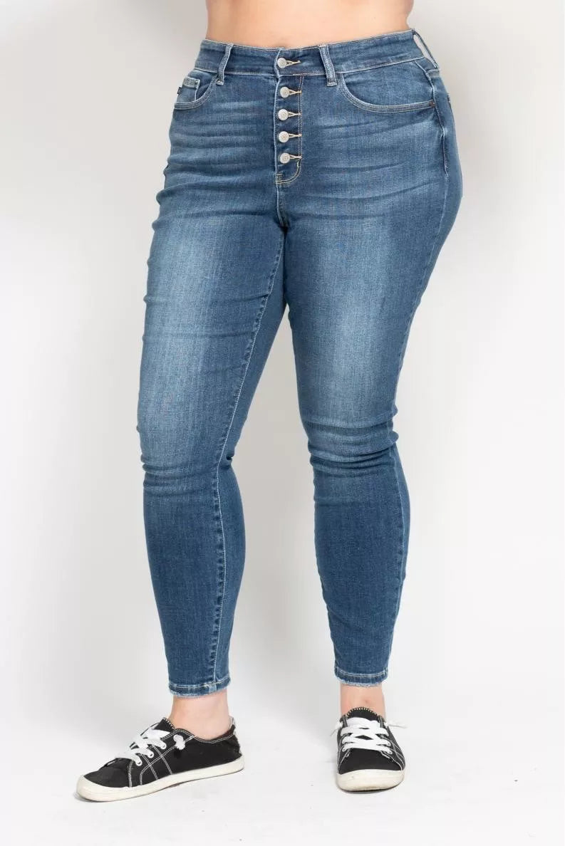 Judy Blue Skinny JeansMedium Wash High Rise Button Fly Plus Sizes Denims 7c7ea624-587c-465b-a150-ef1b9df50e61-Max-Origin Trendsi