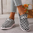 Checkerboard Pattern Casual Sneakers 7ce275ad87a74bc3b90e278e1ca202e1-Max-Origin Trendsi