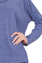 Zenana Womens Sweater Brushed Ribbed Hacci Drop Shoulder V-Neck Plus Sizes 7d0aad39-8db3-4cdd-b3a9-96caee3cff7e-Max-Origin Trendsi