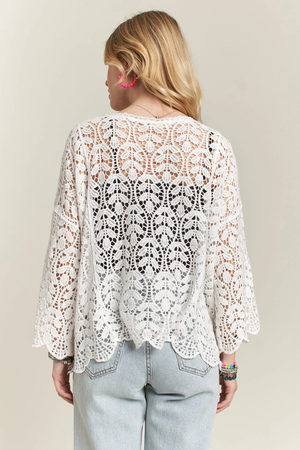 ADORA Crochet Cardigan Cotton White Floral Leaf Pattern Long Sleeve 7d638ba58eda4db69a52ea70dd1d8516-Max-Origin Trendsi