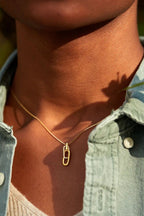 Chain Necklace Inland Zircon 18K gold-plated 925 Sterling Silver Jewelry 7d88efb7-be9a-43e5-a862-49baca192234-Max Trendsi