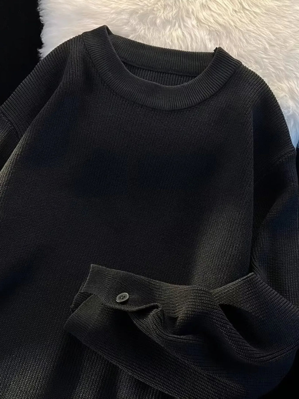 Men's Sweater Round Neck Long Sleeve Basic Style Knit Pullover Plus Sizes 7da46c36bbb8453b9b0eee6e9e0187f3-Max-Origin Trendsi