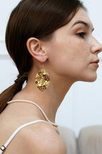 Dangle Earrings Brass Cutout Leaf Shape Big Gold-plated Women Jewelry 7e3ded8d-2776-4036-bafb-87910d8eabd3-Max Trendsi