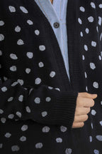 Umgee USA Polka Dot Knit Black Cardigan Open Front Long Sleeve Sweater 7e9e6086-9b8f-4af8-aef2-aeb2a26480a5-Max Trendsi