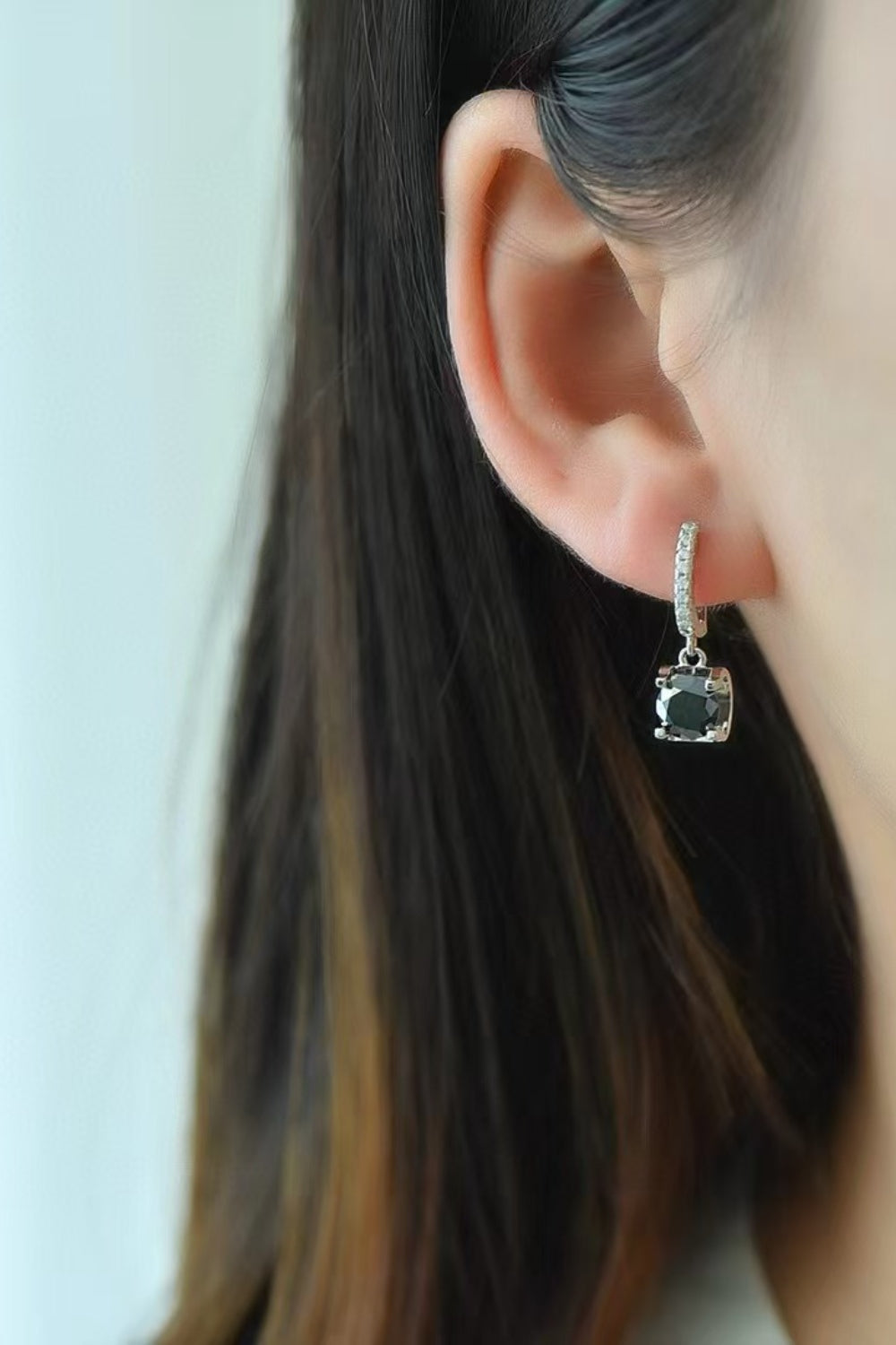 Drop Earrings 2 Carat Moissanite Black Stone Square 925 Sterling Silver Jewelry 7eb238c7-7a0d-49ba-9234-05ee45c61d05-Max Trendsi