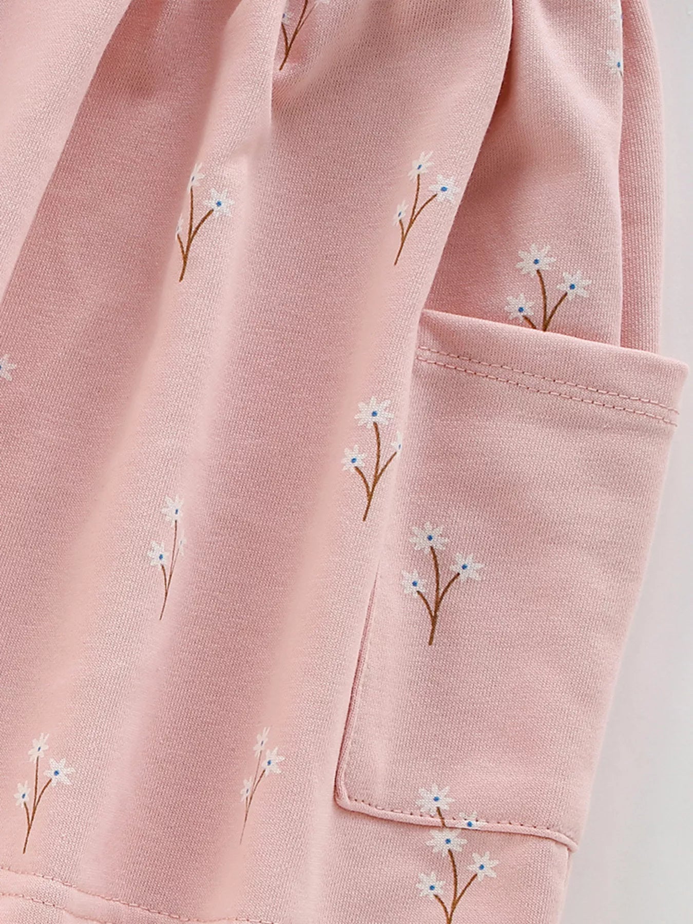 Children's Girls Casual Dress Ruffle Dusty Pink Floral Print Long Sleeve 7eefef145a054e89a063cb5481566d77-Max-Origin Trendsi