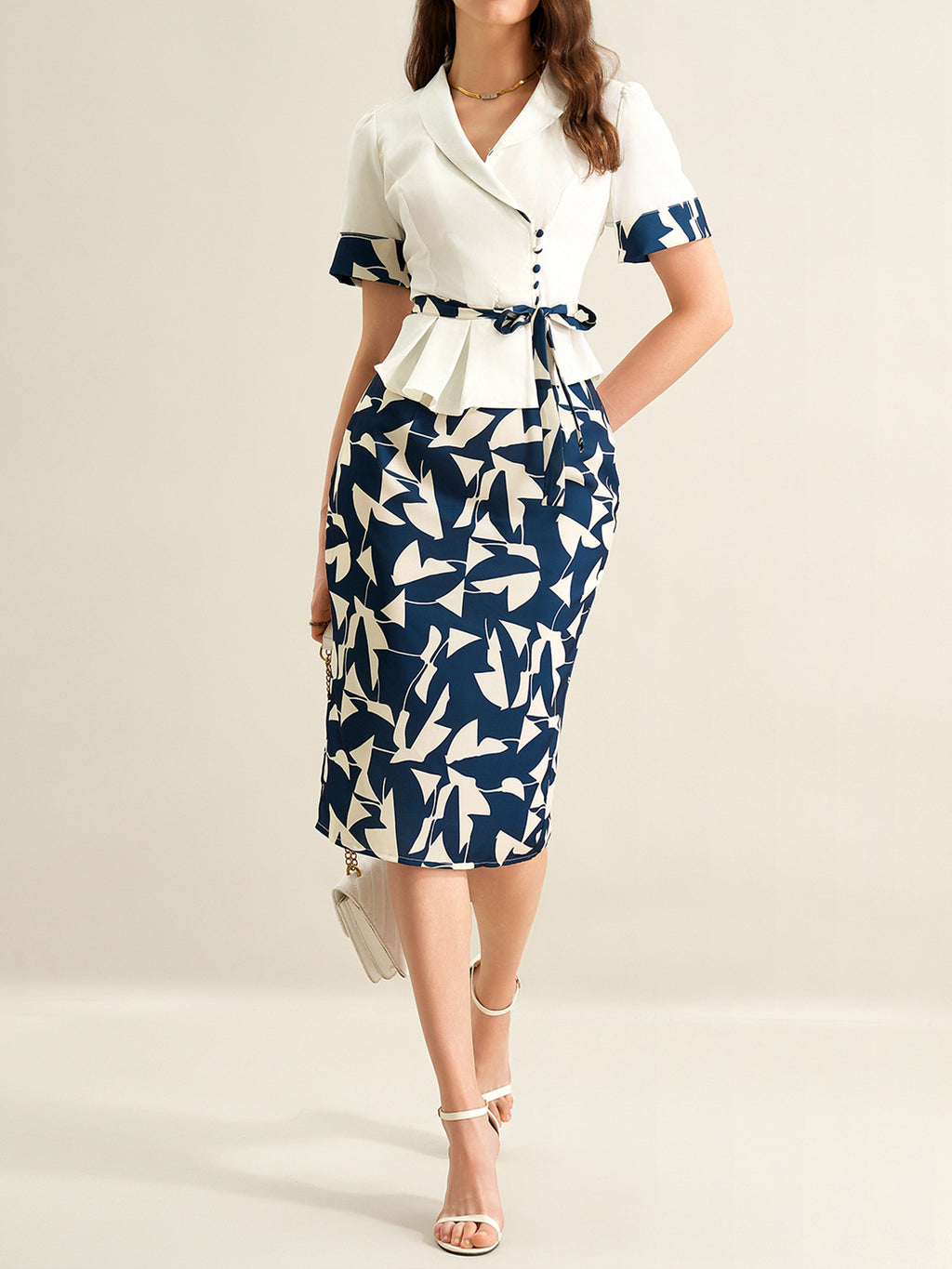 Short Sleeve Top and Skirt Set